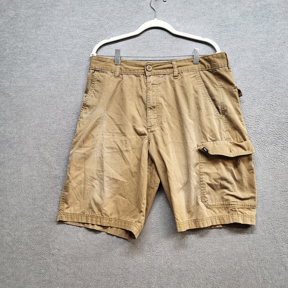 VANS Men Shorts 34 Gray Cargo Y2K Baggy Skate Grunge Ripstop READ